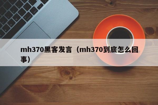 mh370黑客发言（mh370到底怎么回事）