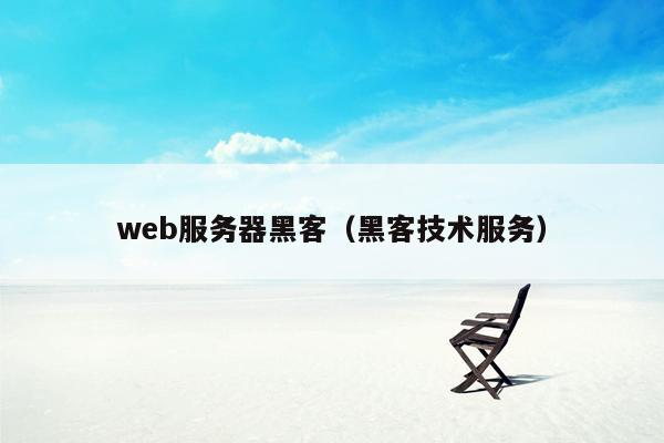 web服务器黑客（黑客技术服务）