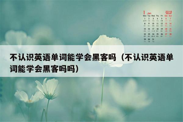 不认识英语单词能学会黑客吗（不认识英语单词能学会黑客吗吗）