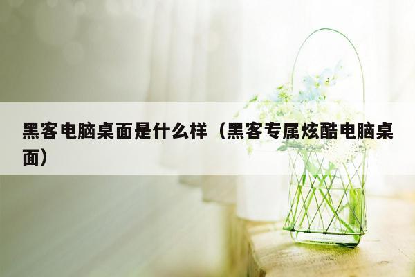 黑客电脑桌面是什么样（黑客专属炫酷电脑桌面）