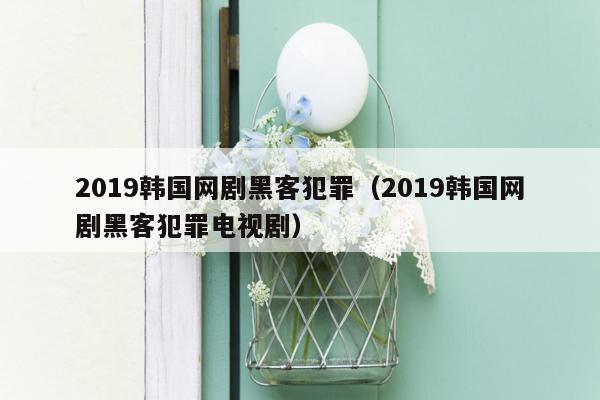 2019韩国网剧黑客犯罪（2019韩国网剧黑客犯罪电视剧）