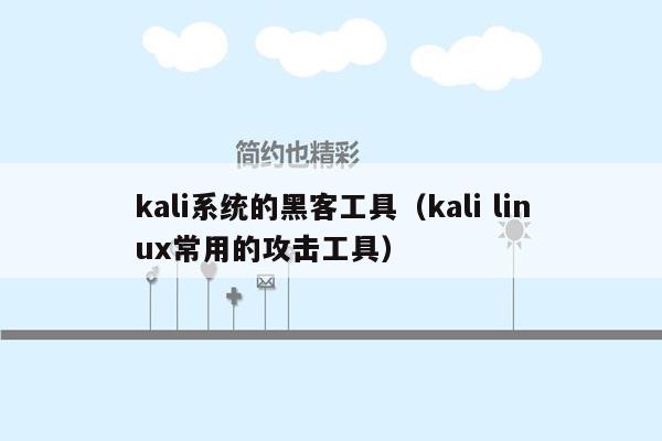 kali系统的黑客工具（kali linux常用的攻击工具）