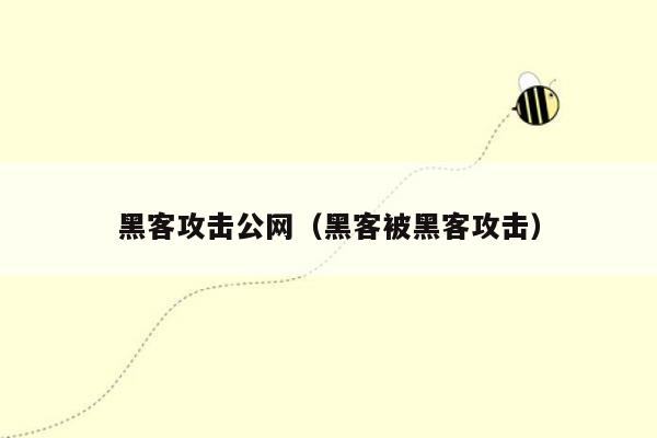 黑客攻击公网（黑客被黑客攻击）