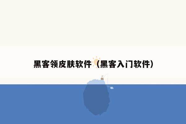 黑客领皮肤软件（黑客入门软件）