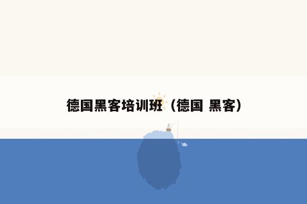 德国黑客培训班（德国 黑客）