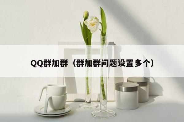 QQ群加群（群加群问题设置多个）