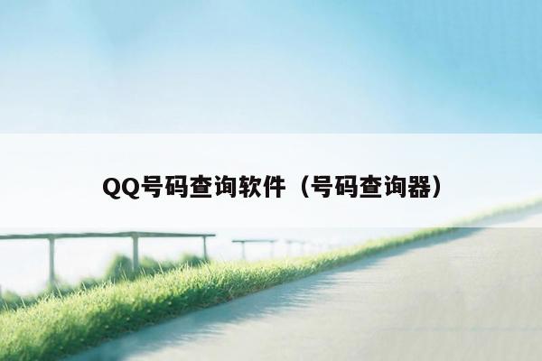 QQ号码查询软件（号码查询器）