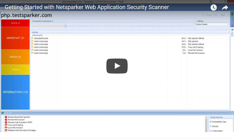 Netsparker在“Web程序运行安全性扫描仪程序流程”