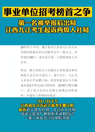 事业单位招聘第1名被第2举报出局怎么回事？事发哪里的事业单位招聘？