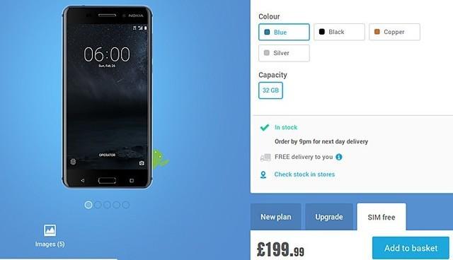 诺基亚6英国开售 非合约机200英镑拿下