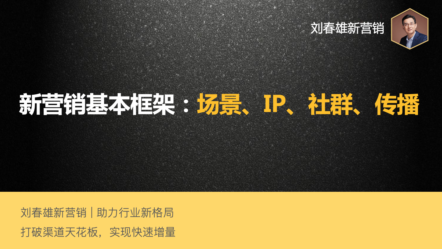 新营销的四个要害词：场景、IP、社群、流传