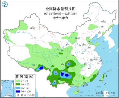 西南地区东部和南部、江南华南等地多降水