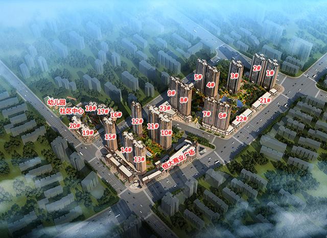 南京恒大翡翠华庭小高层，高层五居价格约332-736万元/套在售
