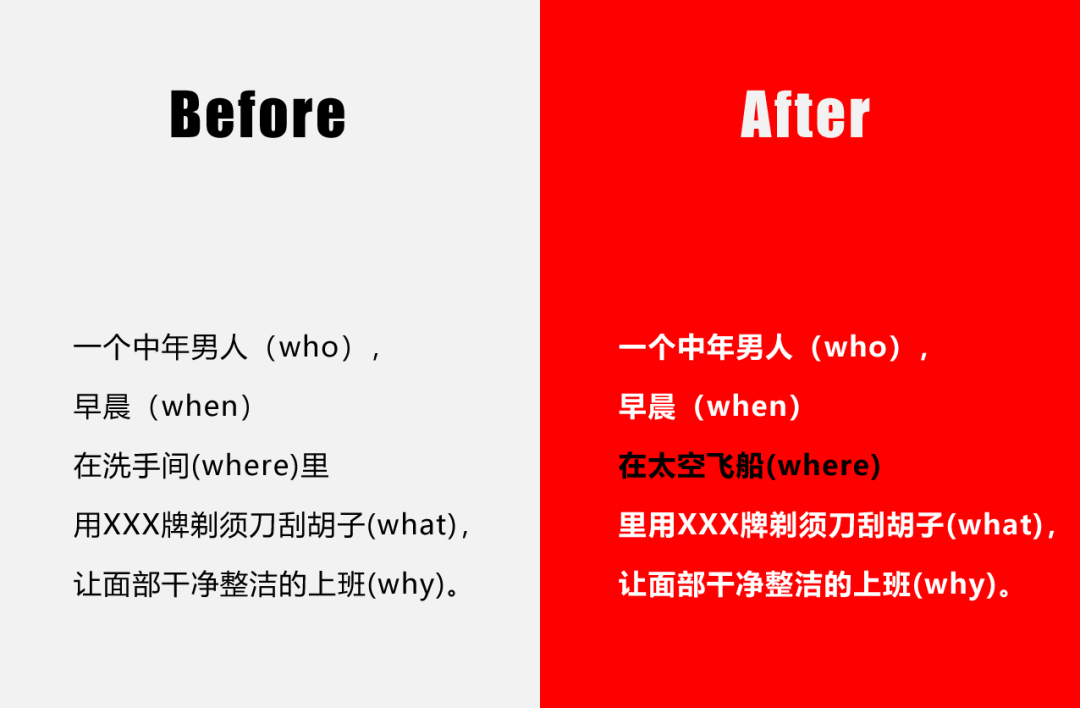 一个快速提高告白文案创意的要领：制造反差