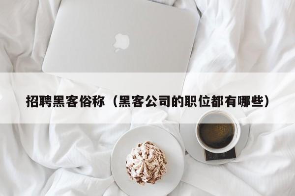 招聘黑客俗称（黑客公司的职位都有哪些）