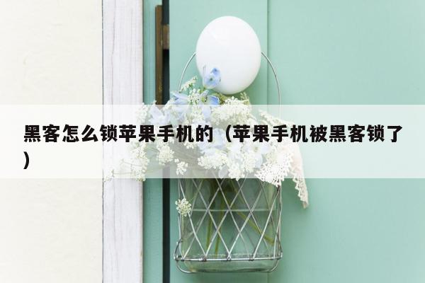 黑客怎么锁苹果手机的（苹果手机被黑客锁了）