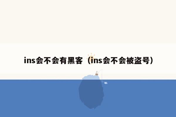 ins会不会有黑客（ins会不会被盗号）