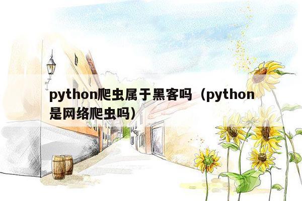 python爬虫属于黑客吗（python是网络爬虫吗）