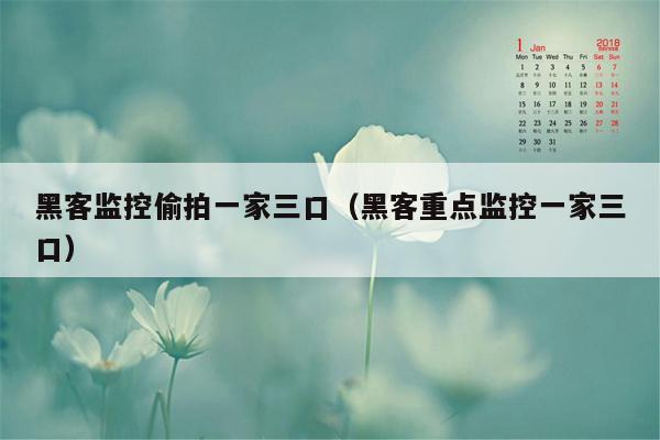 黑客监控偷拍一家三口（黑客重点监控一家三口）