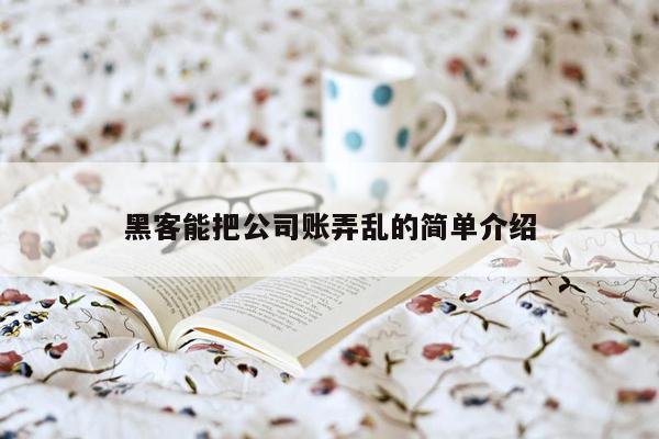 黑客能把公司账弄乱的简单介绍