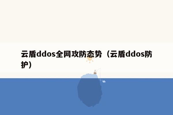 云盾ddos全网攻防态势（云盾ddos防护）