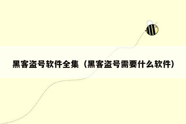 黑客盗号软件全集（黑客盗号需要什么软件）