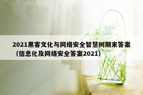 2021黑客文化与网络安全智慧树期末答案（信息化及网络安全答案2021）