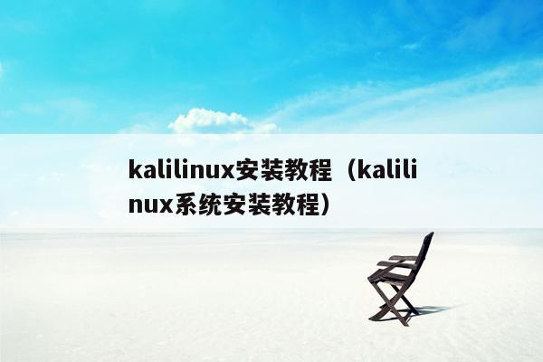 kalilinux安装教程（kalilinux系统安装教程）