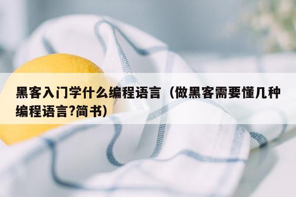 黑客入门学什么编程语言（做黑客需要懂几种编程语言?简书）