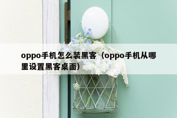 oppo手机怎么装黑客（oppo手机从哪里设置黑客桌面）