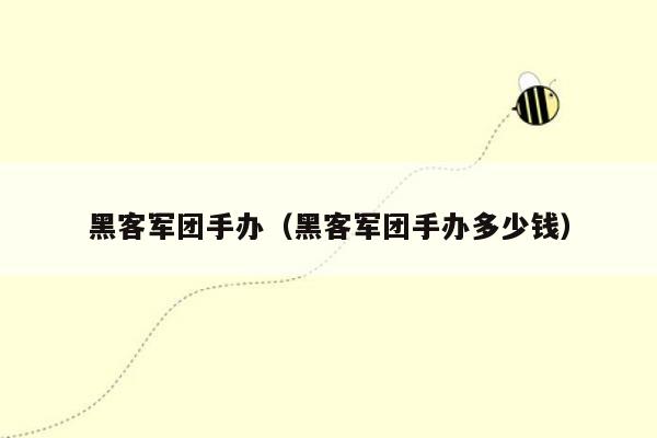 黑客军团手办（黑客军团手办多少钱）