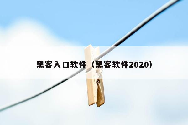 黑客入口软件（黑客软件2020）