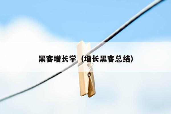 黑客增长学（增长黑客总结）