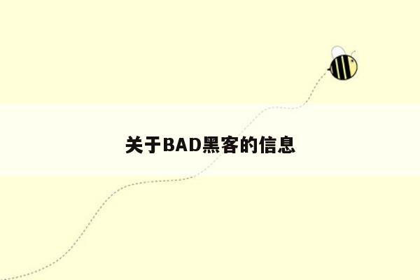 关于BAD黑客的信息