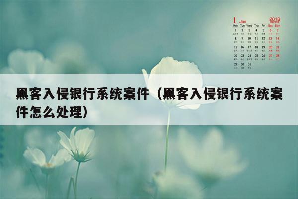 黑客入侵银行系统案件（黑客入侵银行系统案件怎么处理）