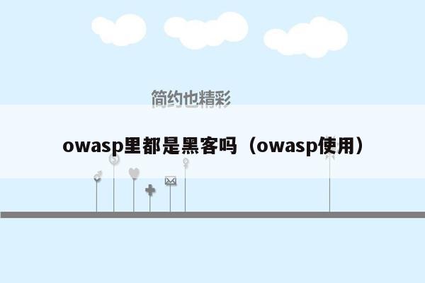 owasp里都是黑客吗（owasp使用）