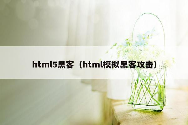 html5黑客（html模拟黑客攻击）