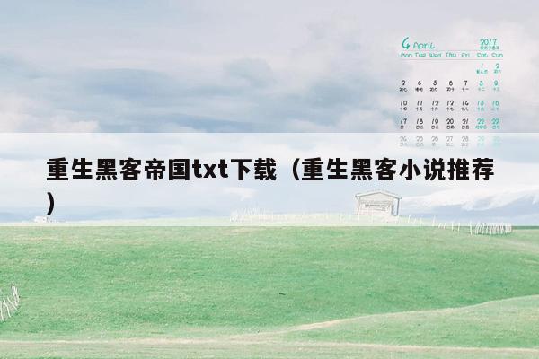 重生黑客帝国txt下载（重生黑客小说推荐）