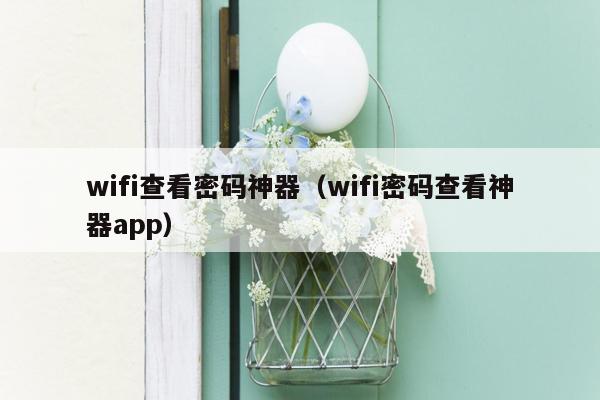 wifi查看密码神器（wifi密码查看神器app）