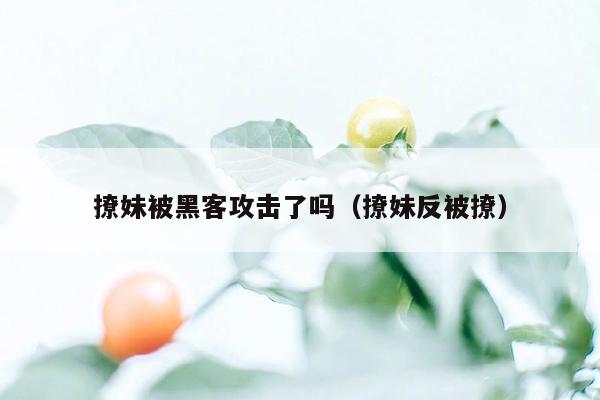 撩妹被黑客攻击了吗（撩妹反被撩）