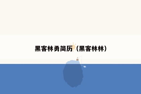 黑客林勇简历（黑客林林）