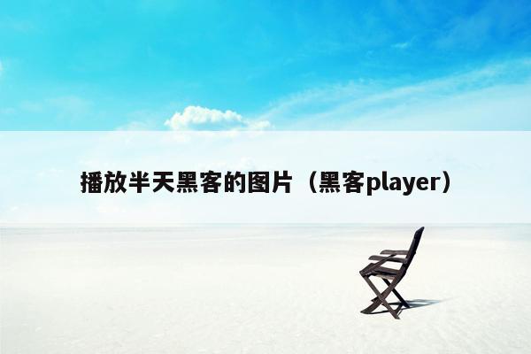 播放半天黑客的图片（黑客player）