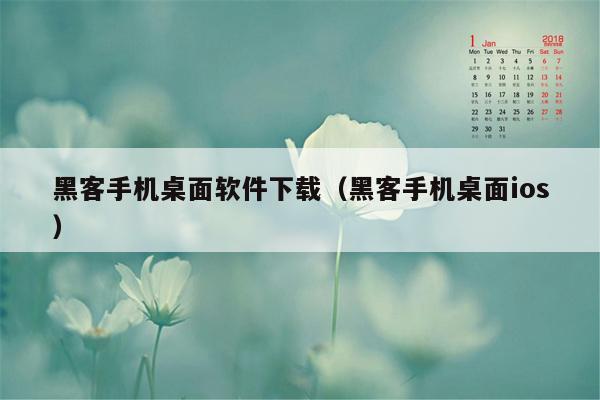 黑客手机桌面软件下载（黑客手机桌面ios）