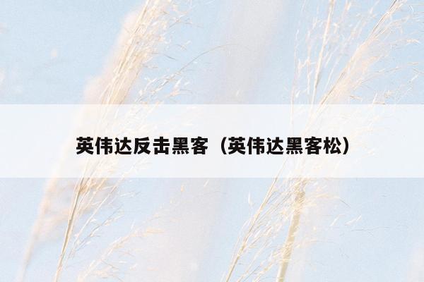 英伟达反击黑客（英伟达黑客松）